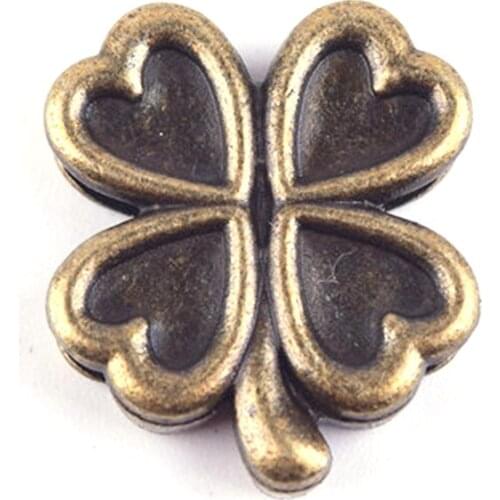 50Pcs/Lot Clover zinc alloy beads big hole owl shaped diy beads jewelry making material finding supplier in China 2016