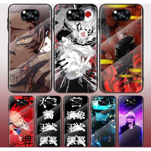 Jujutsu Kaisen Tempered Glass Cover For Xiaomi POCO F3 F2 X3 NFC X2 M2 Pro Phone Case