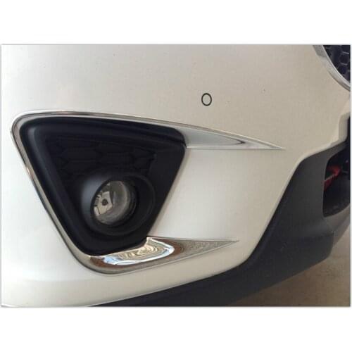 For Mazda CX5 CX-5 2013-2015 High-quality ABS chrome front fog lamp bright strip Front fog lamp decorative frame Car Accessories