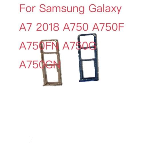 For Samsung Galaxy A7 2018 A750 A750F A750FN A750G A750GN Original Phone Housing SIM Tray Adapter Micro SD Card Tray Holder