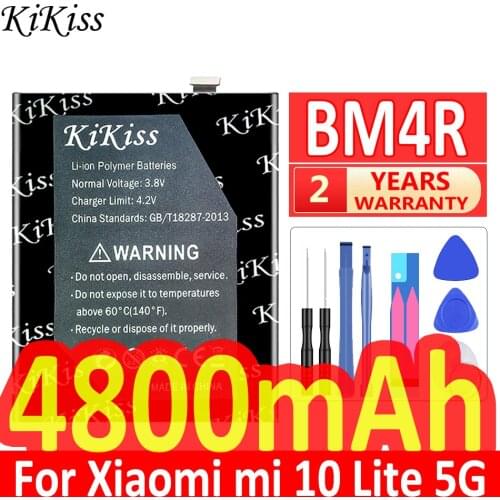 For Xiao Mi BM4R Battery For Xiaomi Mi 10 Lite 10Lite 5G Mi10 Lite Mi10Lite BM4R Replacement Phone Battery 4800mAh + Free Tools