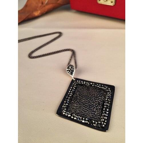 Dr Stone Women Black Plated Zinc Alloy Necklace Z121AR398 249837005