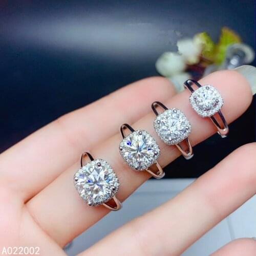 KJJEAXCMY fine jewelry 925 sterling silver inlaid Mosang Diamond gemstone ladies ring trendy support detection