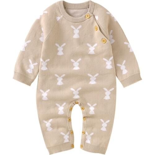 Baby Rompers Newborn Easter Rabbit Jumpsuits Clothes Spring Autumn Long Sleeve Infant Boys Girls Playsuits Outfits One Piece Top
