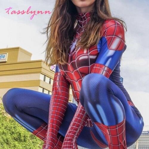Sexy Spider Girl Cosplay Homecoming Spider Halloween Costume Spandex Body Suit for Women Anime Cosplay Superhero Movie Costumes