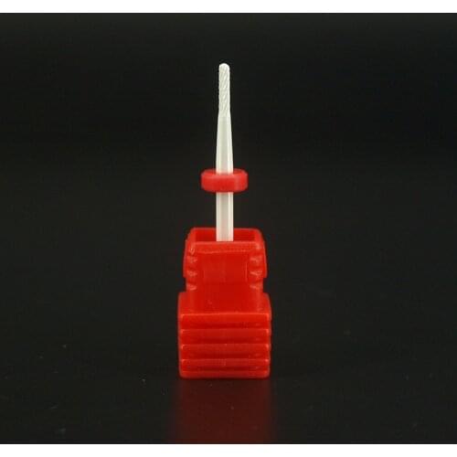 Round bit White Ceramic nail drill bit art salon electric drill manicure machine accessories for nail extension and cuticle care