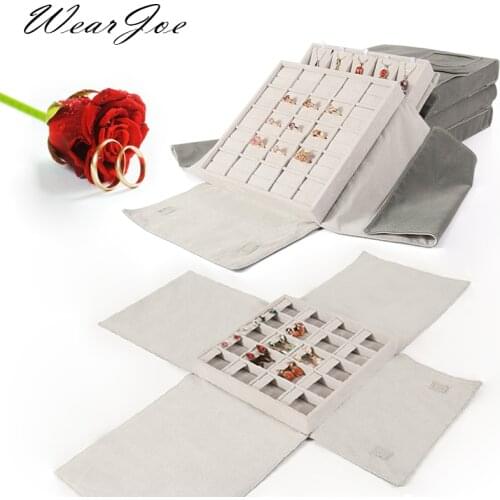 Multipurpose Compartment Storage Handbag Jewelry Ring Earrings Pendant Necklace Bracelet Display Travel Organizer Tray Cover up