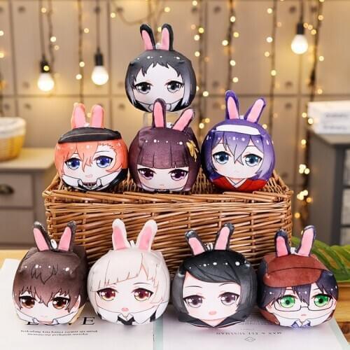 ELBCOS Bungo Stray Dogs Dazai Osamu Nakajima Atsushi Nakahara Chuuya Edogawa Ranpo Kyouka Izumi 10cm/4" Plush Dools Stuffed Toys