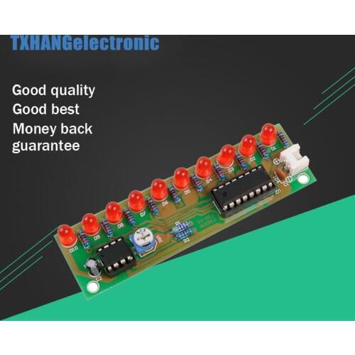 5PCS NE555+CD4017 LED Light Water DIY Kit Electronic suite Water lamp module Red