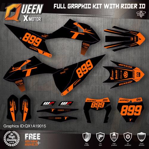 QUEEN X MOTOR Custom Team Graphics Decals Stickers Kit For KTM 2019 2020 SX SXF , 2020 2021 EXC XC-W EXC-F 015