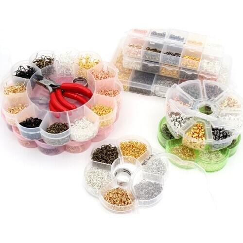 Set Jewelry Findings Tool Open Jump Ring/Lobster Clasp/Tail chain/Clip Buckle/Earring Back/Earring Hooks/ For DIY Jewelry Making