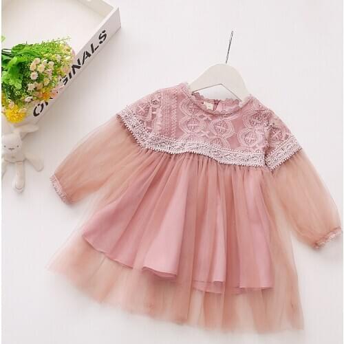 Baby Girl Party Dress Wedding Long Sleeve Elegant Tutu Mesh Princess Dresses New Year Ball Gown Cute Birthday Dress Kids Clothes