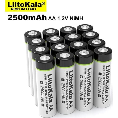 NEW Liitokala 1.2V AA 2500mAh Ni-Mh rechargeable battery AA for Temperature gun remote control mouse toy batteries