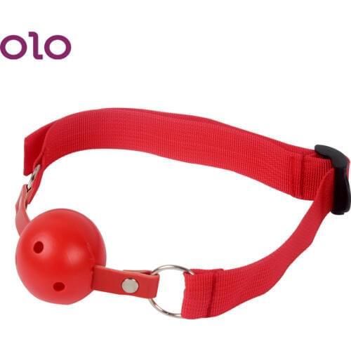 OLO Open Mouth Gag Ball SM Bondage Universal Flirting Band Oral Fixation Stuffed Adults Games Sex Toys for Women Couples