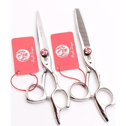 Z9017 6.0'' Japan 440C Purple Dragon Professional Scissors for Hairdressers Cutting Shears Thinning Scissors Salon Styling Tool
