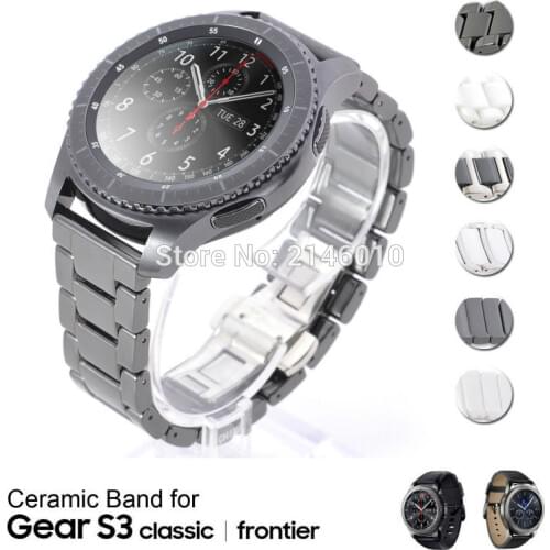 22mm Ceramic Watch Strap Band Wristband Bracelet for Samsung Gear S3 Frontier/S3 Classic/Moto 360 2nd Gen 46mm