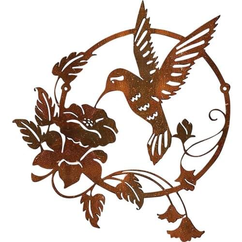 Retro Sculpture Garden Metal Jewelry Iron Bird Flying Bird Metal Animal Art Pendant Outdoor Garden Home Furnishing Jewelry