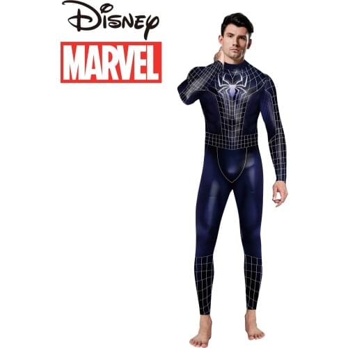 Marvel Avengers Movie Characters Costume Spiderman Mens Printed One-piece Cosplay Costume