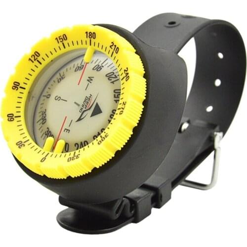 Luminous Compass 50 Meters High Magnetic Underwater Diving Scuba Watchband Dial Compass Waterproof Camping Compass