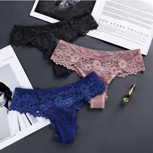 Women Underwear Panties Sexy Lace Panties Fashion Hollow Out Comfort Briefs Low Waist Seamless Underpants Female Lingerie Sexy