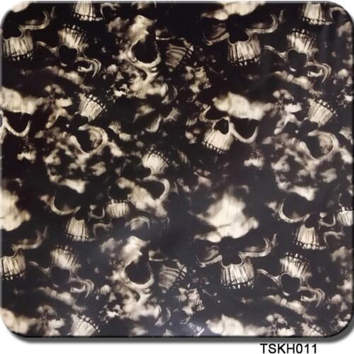 TSKH011 1M*10M Skull Pattern Hydrographic Film Width Water Transfer Printing Films