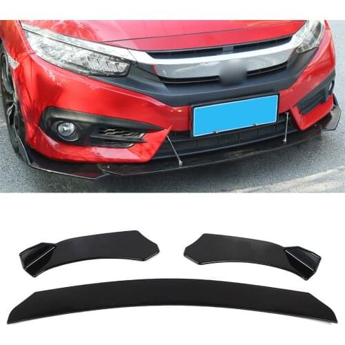 Universal Car Accessories Front Bumper Lip Spoiler Chin Splitter Body Kits Glossy Black