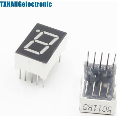 10PCS Red 7 Segment 0.5" LED Display Digital Tube Common Anode 1 Bit diy electronics