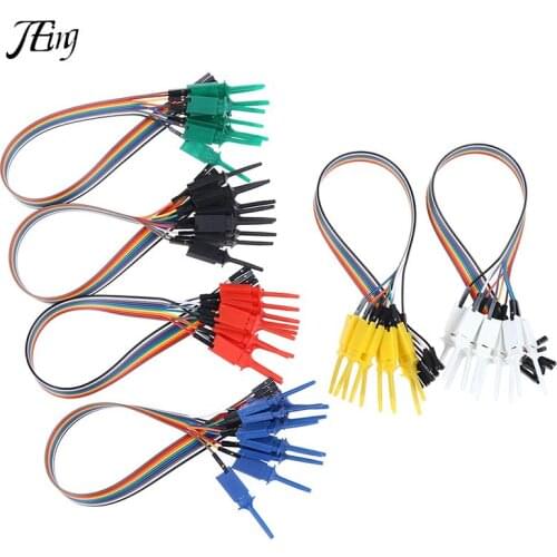 10pcs/lot 300mm Logic Analyzer Cable Gripper Probe Test Clamp Kit High Efficiency Test Hook Clip
