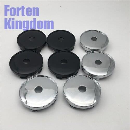 20 Pieces 60mm 2.36" ABS Chrome Or Black Plate Custom Universal Hub Wheel Center Centre Caps Hubcaps Cover