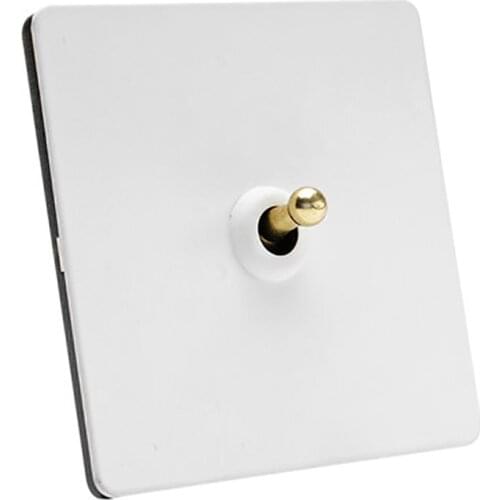 86 type home improvement switch white retro stainless steel paint panel switch