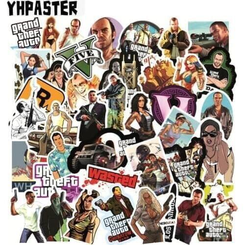 10/30/50Pcs Grand Theft Auto Stickers Stickers Classic Film For Luggage Laptop Car Motorcycles Skateboards Phones DIY Scrapbooks