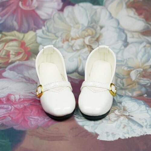 BJD doll shoes are suitable for 1/3 size noble simple buckle high-heeled shoes retro versatile thick heel womens single shoes