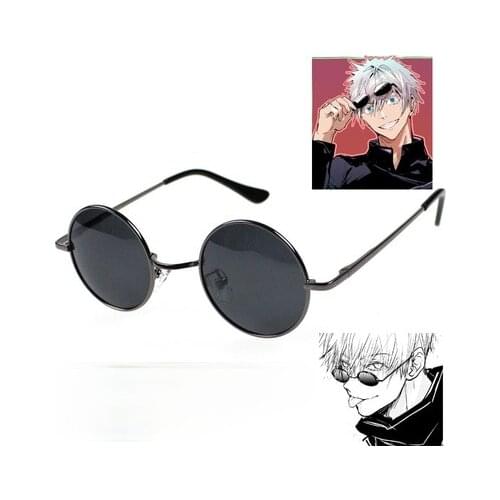 Gojo Satoru Cosplay Glasses Eyewear Jujutsu Kaisen Black Glasses Costume Accessories Anime Props Black sunglasses cosplay