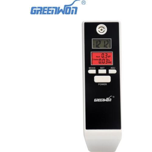 New red Backlight LCD digital Alcohol Tester breathalyzers Alcohol Detector, Dual LCD display Clock , Free shipping