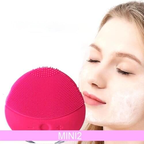 Electric Silicone Face Brush Cleansing Facial Brush Sonic Vibration Cleanser Deep Pore Cleansing Skin Massager