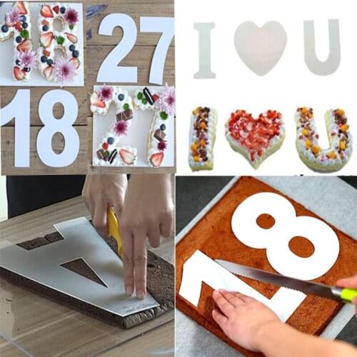 Molds For Cakes Number Design Mould Alphabet Cake Decorating Tools Wedding Birthday Baking Pastry Confectionery Accessories
