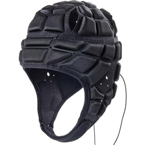Adult Football Helmet Soccer Rugger Cap Headguard Goalie Roller Skating Hat Head Protector