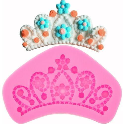 Gadgets Fondant Molds Cake decoration Royal Crown Silicone Rubber Flexible Food Safe Mold Mould- resin, clay, chocolate, fondan