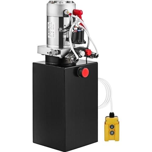 Hydraulic Power Unit 8 Quart Hydraulic Pump Double Acting Hydraulic Power 12V DC Metal Reservoir Hydraulic Pump