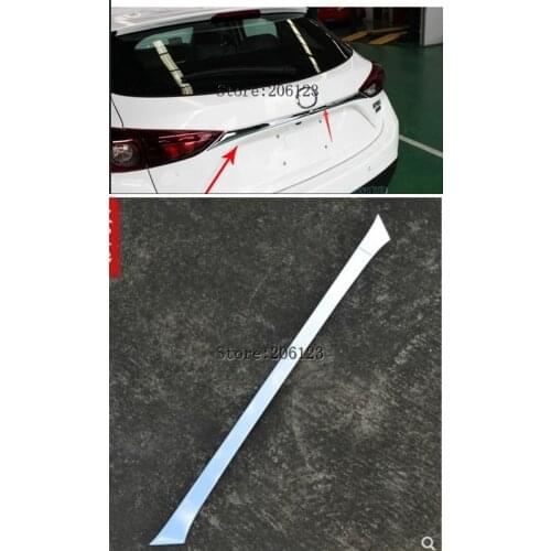 For Mazda 3 M3 Axela Hatchback 2014 2015 2016 2017 2018 Chrome Rear Trunk Lid Cover Tailgate Door Handle Trim Molding Decoratio