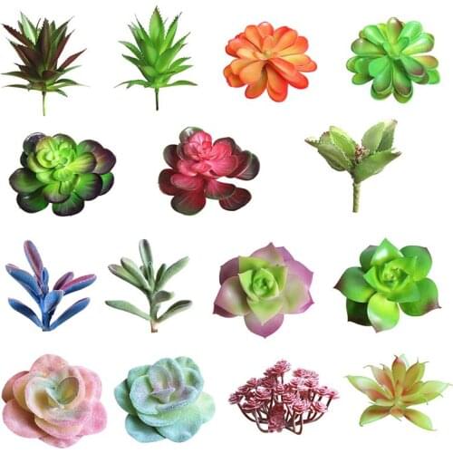 Artificial Plant Decor Creative DIY Lifelike Faux Succulent Plant Household Office Decoration Realistic Artificial Green Plants