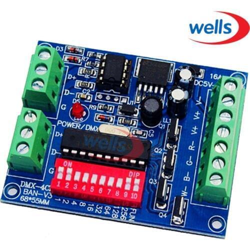 4CH RGBW DMX512 Controller, dmx 512 dimmer,LED DMX512 decoder for RGBW strip
