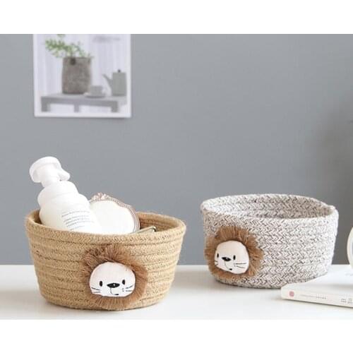 Cotton Rope Storage Basket Weaving Nordic Home Sundries Baby Toys Organizer Box Container