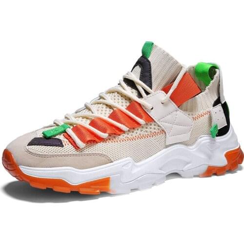 Fashion Mens Platform Sneakers Mesh Breathable Jogging Shoes Soft Comfortable Outdoor Casual Shoes For Men Zapatos de hombre