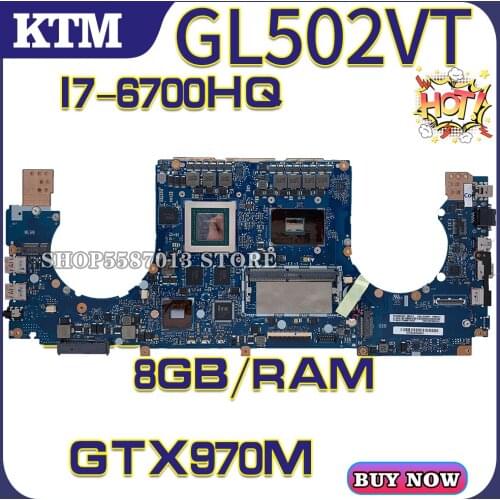 ROG S5V S5VT GL502V GL502VT GL502 for ASUS laptop motherboard mainboard test OK I7-6700HQ cpu GTX970M DDR4/8GB