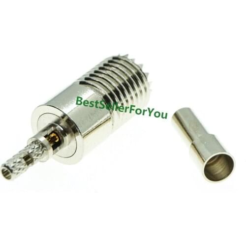 Mini UHF female Jack straight Crimp LMR100 RG316 RG174 RG178 cable RF connector