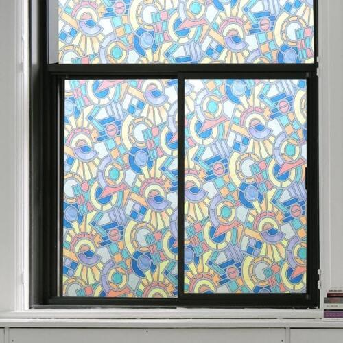 Glass Adhesive foil sticker Retro window privacy film Stained Static Cling PVC film Decorative vinyl film on the window 60*200cm