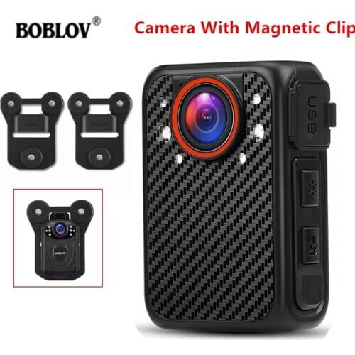BOBLOV X1 1080P Body Camera Audio Recording Wearable Police Camera Magnetic Clip Cam Night Vision Loop Recording DVR Mini camera