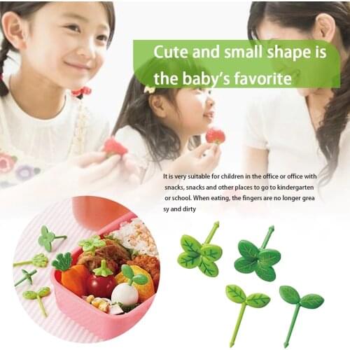 Leaves Plastic Colorful Fruit Fork Kitchen Accessories Cute Snack Dessert Forks For Home Lunch Box WXV Sale
