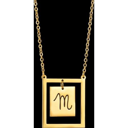 Customized Stainless Steel Necklace Personalized Letter Numbers Jewelry Chain Pendant Gold Necklace For Women Girl Trendy Gifts